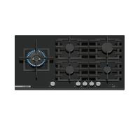 Bosch PRS9A6H40 Serie 8, Placa de gas, 90 cm, Vidrio templado, Negro