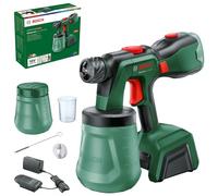 Bosch pulverizador pintura con batería AdvancedSpray 18V-500 (pintura de látex/emulsión, barniz, laca; 3 m²/min; 2 depósitos 1200 ml; cargador, batería 4 Ah)