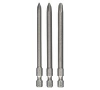 Bosch Juego de puntas para atornillar 2 607 001 757 – PH1, PH2, PH3 – 89 mm – Pack de 3