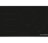 Bosch PXE831HC1E Serie 6 - Placa de inducción, Zona Combi-Inducción | 60 cm, negro, 4 chimeneas, ajuste automático de la campana, zonas de cocción flexibles, zona de cocción de 28 cm
