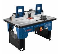 BOSCH RA1141 Mesa para fresadora portátil de obra con superficie de tablero de fibra de densidad media (MDF) laminado de 66 x 41,9 cm y puerto para manguera de aspiradora de 2 1/2"