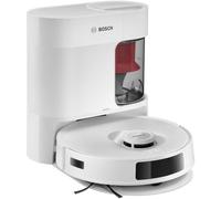 Bosch - Robot Aspirador Spotless +, BCRD1W, aspira y friega, Potencia 11.000 Pa², Almohadilla húmeda Fija, estación Seca, Sistema Inteligente de visión por Infrarrojos, Bosch Home Connect App, Blanco