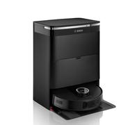 Bosch - Robot Aspirador Spotless MAX, BCRDW3B, aspira y friega, Potencia 11.000 Pa, Almohadillas giratorias, estación Seca-húmeda, Visión Inteligente luz estructurada, Bosch Home Connect App, Negro