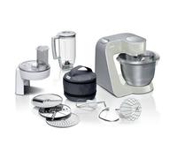 Bosch - Robot de cocina, MUM 5, 1000 W, Plateado, MUM58L20 | Incluye set de pastelería profesional y movimiento 3D para mezclas homogéneas.