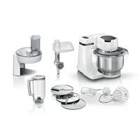 BOSCH Robot de Cocina MUMS2EW30, 700 W, Bol 3.8 l, Acero Inoxidable, 4 Potencias, Blanco