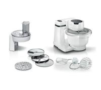 Bosch - Robot de cocina, 700 W, 4 niveles de velocidad, arranque suave, mezclado planetario 3D, color blanco, MUMS2AW01