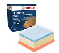Bosch S0010 Filtro de Aire para Coche - Restringe Partículas de la Entrada de Aire, Resiste a la Humedad, con Alta Resistencia a la Tracción