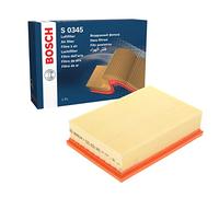 Bosch S0345 Filtro de Aire para Coche - Restringe Partículas de la Entrada de Aire, Resiste a la Humedad, con Alta Resistencia a la Tracción