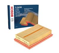 Bosch S0438 Filtro de Aire para Coche - Restringe Partículas de la Entrada de Aire, Resiste a la Humedad, con Alta Resistencia a la Tracción