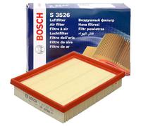 Bosch S3526 Filtro de Aire para Coche - Restringe Partículas de la Entrada de Aire, Resiste a la Humedad, con Alta Resistencia a la Tracción