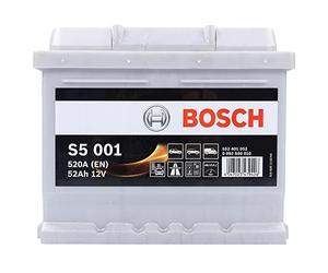 Bosch S5001 Batería de coche 52A/h 520A tecnología de plomo-ácido para vehículos sin sistema Start y Stop
