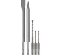 Bosch SDS plus-3C - Juego de cinceles y brocas, 5 piezas