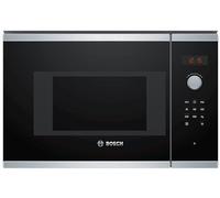 Bosch Serie 4 BFL523MS0 Integrado Solo - Microondas (Integrado, Solo microondas, 20 L, 800 W, Botones, Giratorio, Negro, Acero inoxidable)