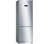 Bosch Serie 4 Frigorífico combinado de libre instalación 203 x 70 cm Acero antihuellas, Total NoFrost KGN49XIEA