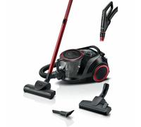 Bosch Serie 6 - Aspirador sin Bolsa, SmartSensor Control, Tecnología QuattroPower, Cepillo Turbo, Filtro HEPA Lavable, Negro, BGS41POW1