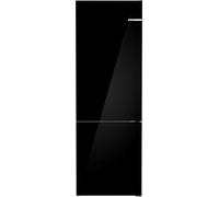 Bosch Serie 6 Frigorífico combinado de libre instalación, Acabado en cristal 203 x 70 cm Negro, Total NoFrost KGN49LBCF