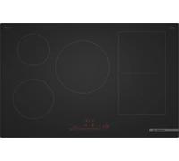 Bosch PVW81CHB1E Serie 6 Placa de inducción de 80 cm, superficie mate para 5 veces menos arañazos, activación automática de extracción, zona Combi para utensilios de cocina grandes, Power Boost