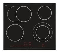 Bosch Serie 8 PKN675DP1D hobs Negro, Acero inoxidable Integrado Cerámico 4 zona(s)