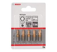 Bosch - Set 5 uds atornillar: T10, T15, T20, T25, T30 - Max Grip (25mm)