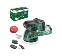 Bosch set de lijadora excéntrica a batería UniversalOrbit 18V-20 (lijado en madera, superficies barnizadas y pintadas de medianas a grandes; diámetro: 125 mm; batería y cargador de 2,0 Ah)