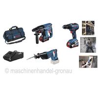 Bosch Set Profesional De Taladro Atornillador, Martillo Perforador, Sable