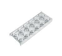 Bosch Siemens 654245 00654245 ORIGINAL Bandeja para huevos 12 huevos Compartimento lateral Absteller Ablage 280x99x25mm transparente para KD29EAL40 KD29EAW40 KD29VNW20 KD29VVL30 KD29VVW30 Frigorífico