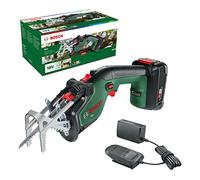 Bosch sierra de jardín de batería Keo | 1 batería de 2,0 Ah, sistema de 18 V, diámetro de corte 80 mm, con cuchilla Swiss Precision Wood