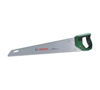 Bosch Sierra de mano 500 mm (Hoja de sierra de acero SK5 para cortes rápidos en madera; 7 TPI; Dientes templados por inducción; Guía de marcado de 45°/90°; Escala métrica 40 cm; Empuñadura Softgrip)