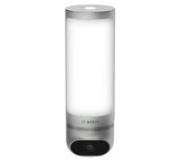Bosch Cámara exterior Cámara Exterior II 1080p Full-HD, sirena y lámpara, Amazon Alexa, plateada