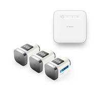 Bosch Smart Home kit básico de termostato inteligente de radiador, 1 controller II, 3 termostatos para radiadores II [+M] antracita