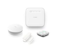 Bosch Smart Home kit básico del sistema de alarma, 1 controller II, 1 detector de humo II, 1 contacto para puertas/ventanas II Plus, 1 interruptor universal II