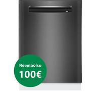 Bosch SMP4ECC71S Serie 4, Lavavajillas para montaje bajo encimera, 60 cm, Acero negro