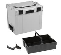 Bosch Sortimo L-BOXX 374 - Caja de almacenamiento para herramientas con sistema de transporte, tamaño 4, color gris