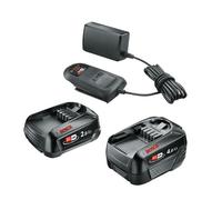 Bosch Home and Garden kit de batería y cargador 18 V (2x baterías 2,0 Ah + 4,0 Ah, AL 18V-20, sistema 18 voltios, en caja)
