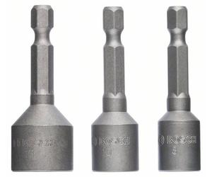 Bosch Steckschlüssel-pack, 3-teilig, 50MM, 8 , 10 , 13MM 2608551078