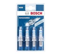 Bosch Super 4 0242232802 (N50) - Juego de 4 Bujías de Encendido para un Arranque Fiable y una Larga Vida Útil del Motor de Gasolina - con Diseño Resistente