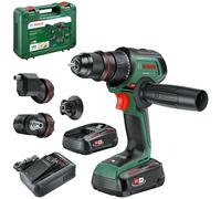 Bosch Taladro/atornillador con batería AdvancedDrill 18V-80 QuickSnap (taladrar/atornillar; accesorio angular, excéntrico y magnético; empuñadura adic.; con batería y cargador)