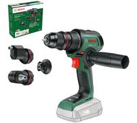 Bosch Taladro/atornillador con batería AdvancedDrill 18V-80 QuickSnap (taladrar y atornillar; 18V; portabrocas metálico; caperuza magnética; accesorio excéntrico y angular; sin batería)