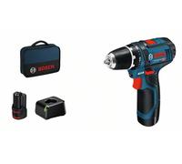 Bosch Taladro Atornillador Inalámbrico GSR 12V-15, Con 2 X 2.0 Ah Batería