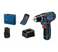 Bosch Taladro de Batería GSR 12V-15, 2X Baterías GBA 12V 2.0Ah, Herramientas