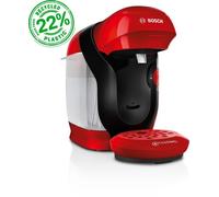 Bosch - Cafetera Tassimo Style Friendly, Hasta 70 bebidas, OneTouch, INTELLIBREW™, Rojo, TAS113E