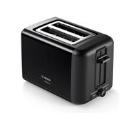 Bosch TAT3P423GB DesignLine Tostadora de acero inoxidable, dos rebanadas - Negro