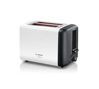 Bosch - Tostadora, 2 Ranuras, DesignLine, Función Descongelación y Calentamiento, High-Lift, Blanco, TAT3P421