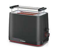 Bosch - Tostadora compacta con rejilla recalentadora plegable extraíble, con función de descongelación, apagado automático, función lift, centrado del pan, ideal para 2, TAT3M123