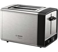 Bosch Tostadora Designline, TAT5P420, tostadora uniforme, descongelación y recalentamiento, acero inoxidable