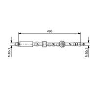 BOSCH Tubo Flexible de Frenos Línea Delantera para BMW 5er Touring 1 987 481 590