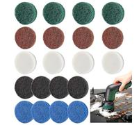 Bosch Universal Brush Pad 20pcs - Compatible con Bosch Home/Garden 6033 - 4 almohadillas de alto rendimiento, 4 almohadillas de cocina, 4 almohadillas de microfibra, 4 almohadillas de espuma, 4