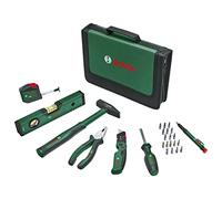 Bosch Universal Juego de herramientas manuales, 25 piezas (kit versátil de herramientas para uso general en bricolaje doméstico; cúter; alicate combinado; cinta métrica; nivel, etc.) - Amazon Edition