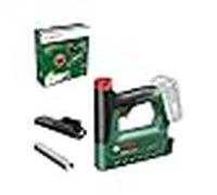 Bosch pistola grapadora a batería UniversalTacker 18V-14 (para madera blanda o dura; usar con grapas y clavos; función de frecuencia de disparo; sistema de 18 V; accesorio de distancia; 1000 grapas)