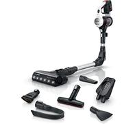 Bosch Unlimited 7 BSS711W - Aspiradora inalámbrica de Mano sin Bolsa, batería de Repuesto, Tubo de doblado, Filtro higiénico, 10 años de garantía del Motor, Boquilla XXL para tapicería, iluminación